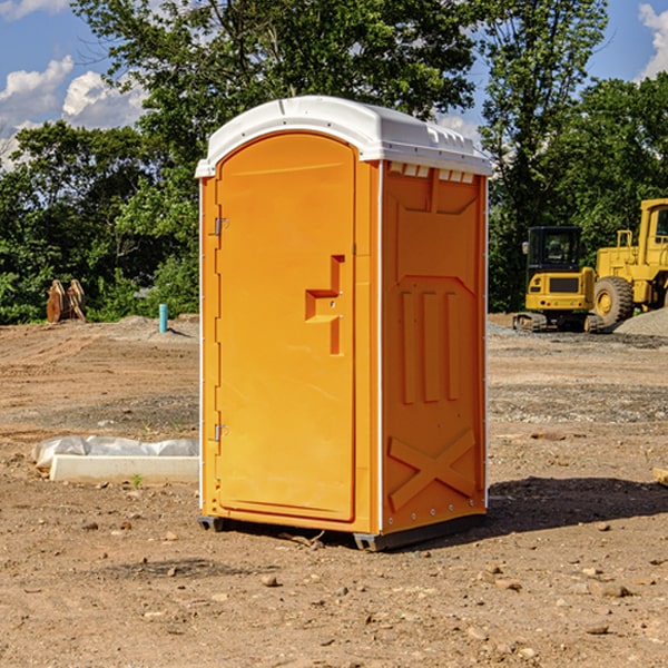 can i customize the exterior of the porta potties with my event logo or branding in Buckhart